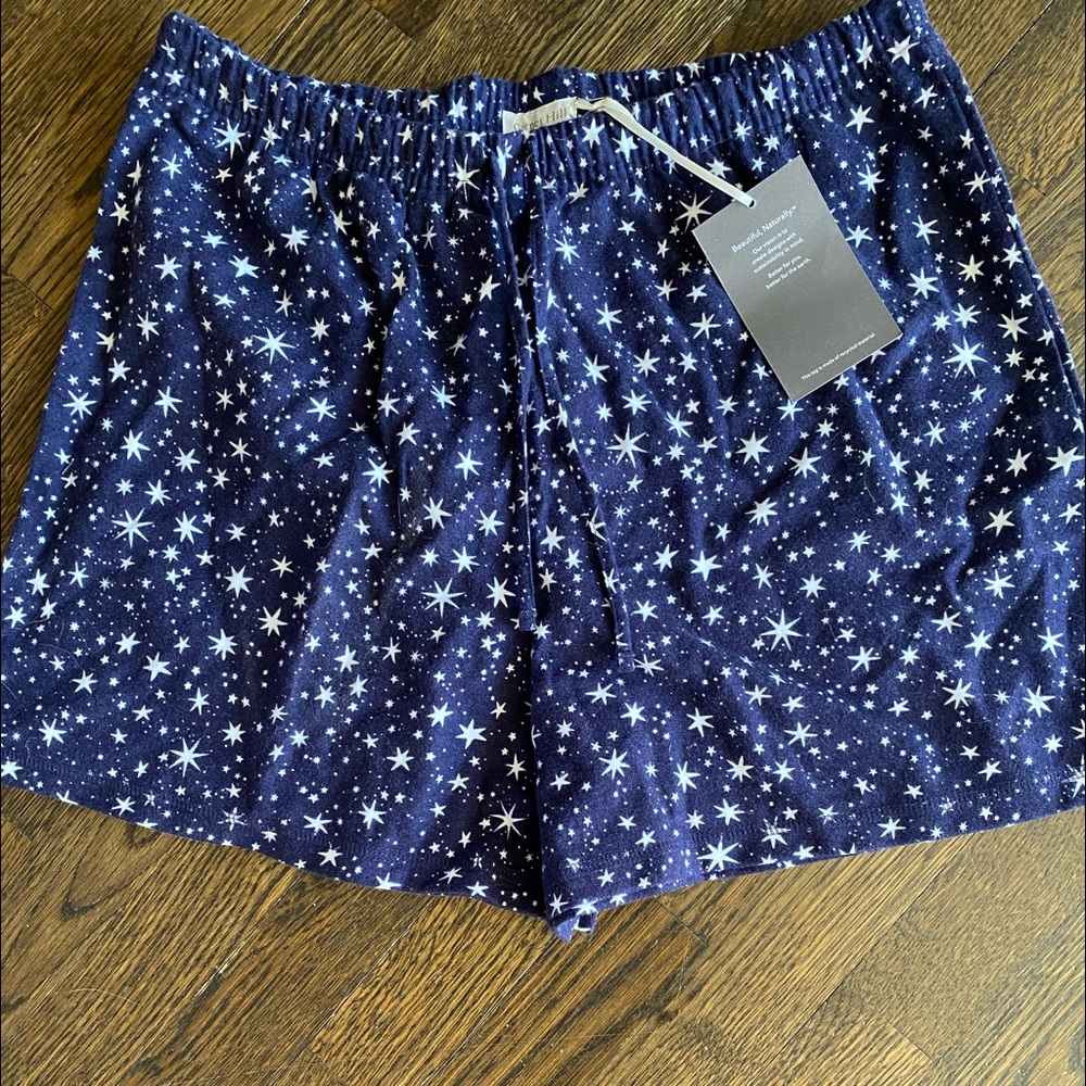 NEW Garnet Hill Flannel Pajama Shorts